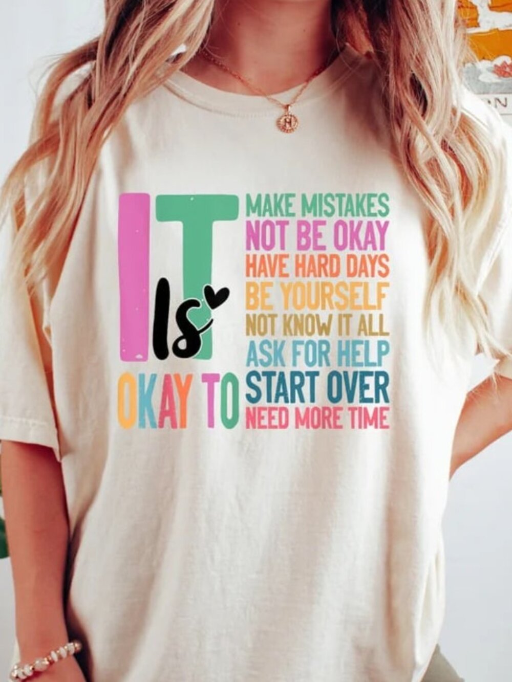 It Is Okay To Shirt, Mental Health Awareness Tshirt, Inspirational Shirt Gift